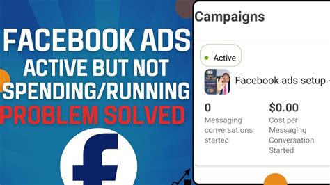 facebook ad is active but not spending money